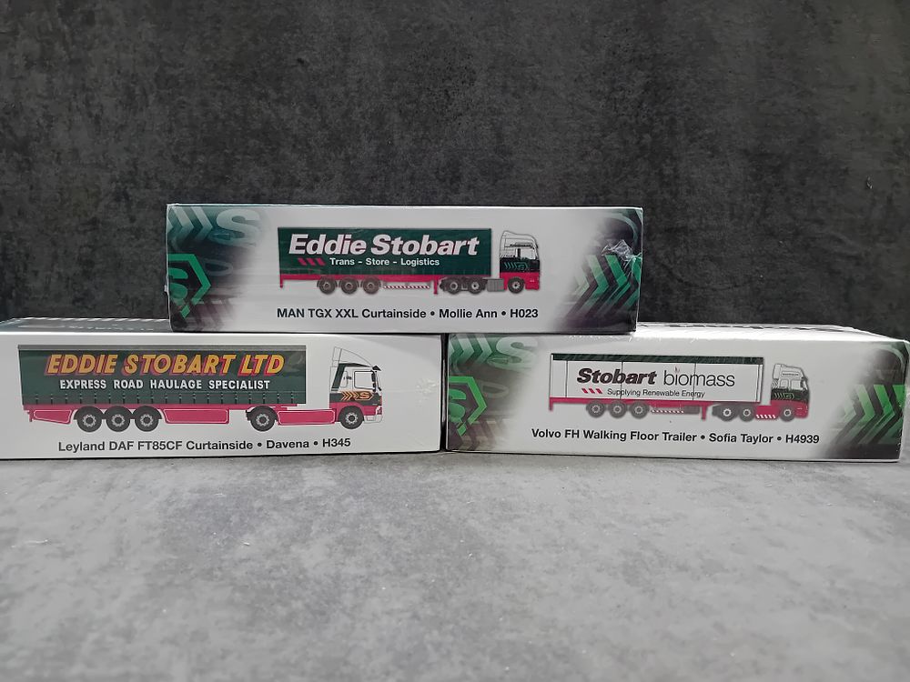 Lot 369: Lot of 3 Atlas Editions Eddie Stowbart vehicles ...
