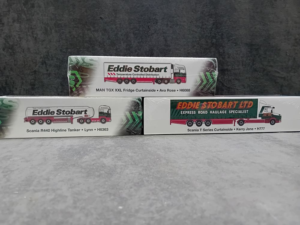 Lot 368: Lot of 3 Atlas Editions Eddie Stowbart vehicles...