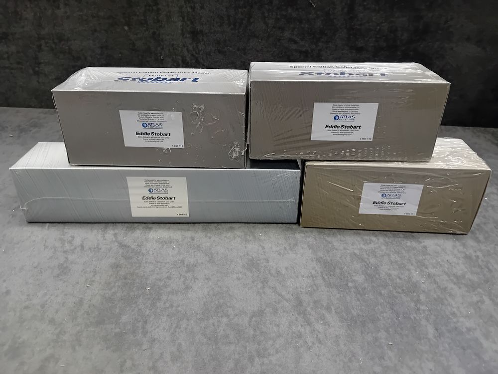 Lot 365: Lot of 4 Atlas Editions Eddie Stowbart vehicles...
