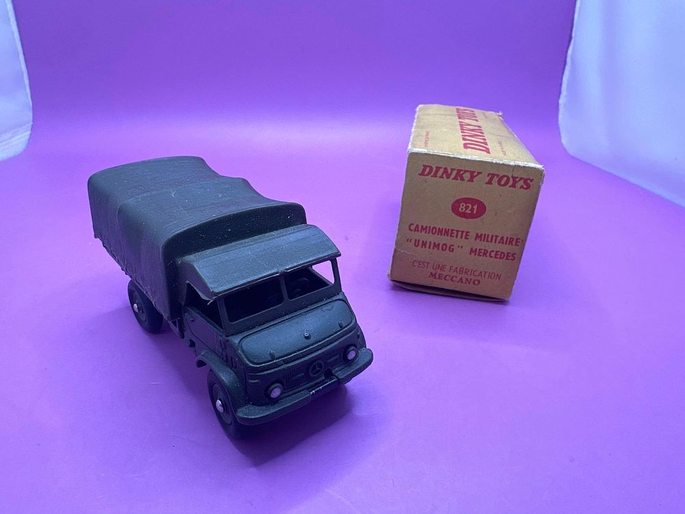 Lot 235: French Military Dinky 821 Unimog Mercedes mint model...