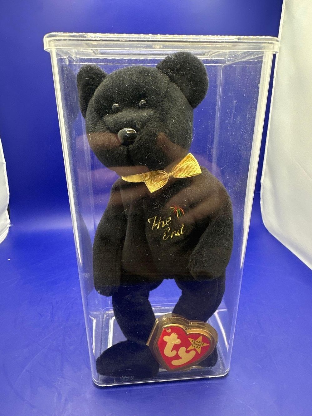 Lot 198: TY Beanie Baby Bear, The End. Hand made...