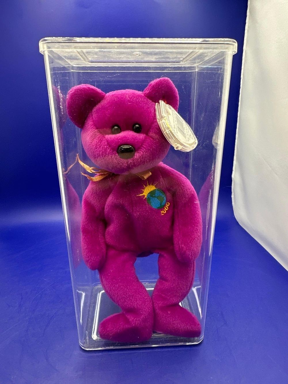 Lot 201: TY Beanie Baby Bear Millennium DOB 1/1/1999 in...