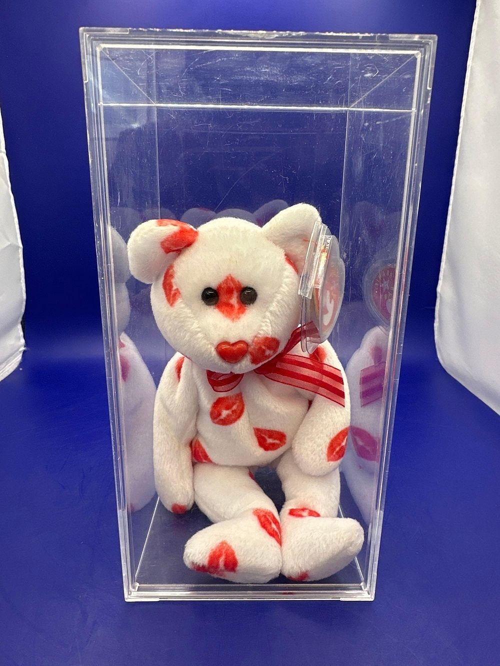 Lot 205: TY Beanie Baby Bear Smooch hand made in...
