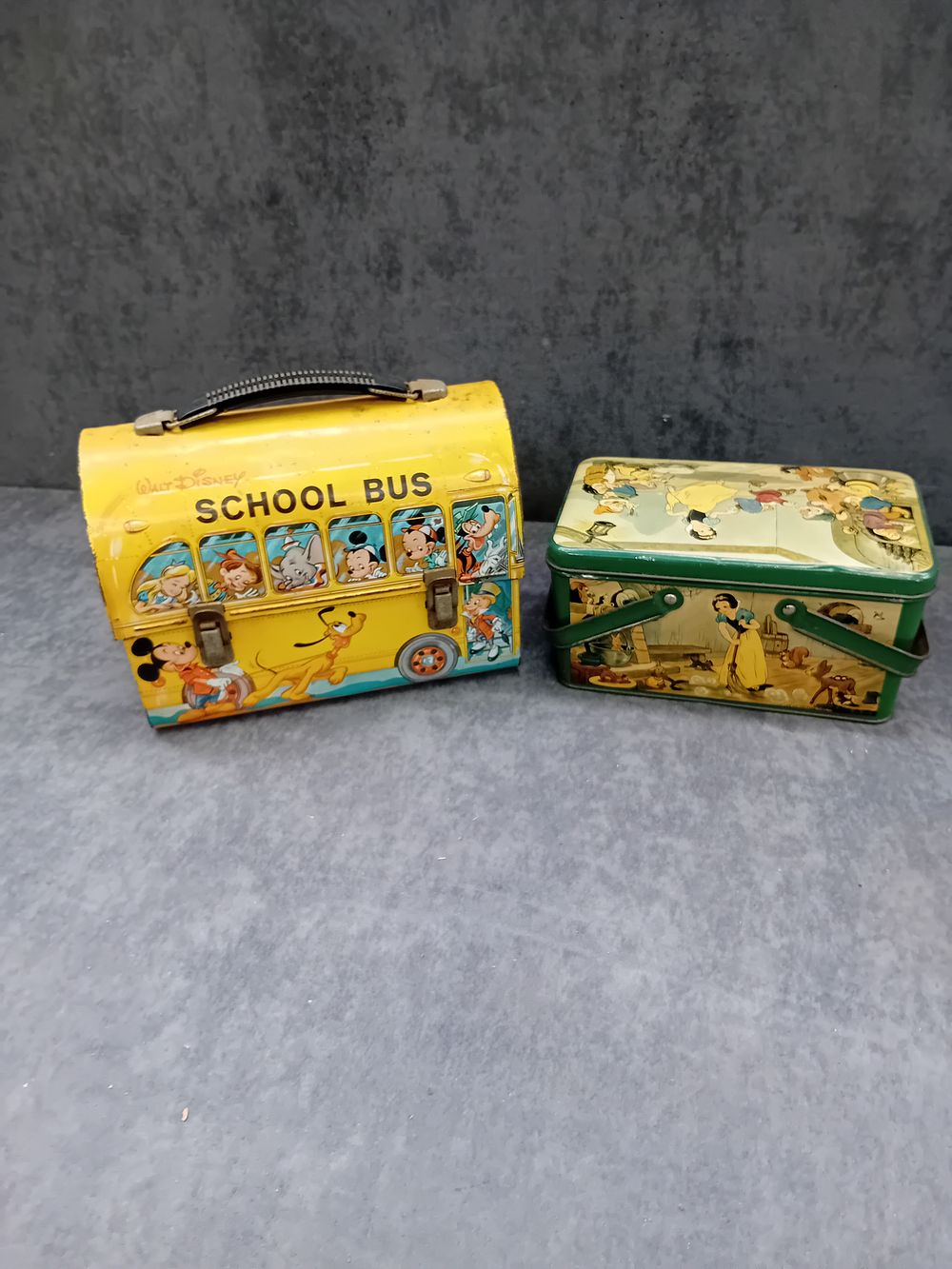Lot 213: 2 x Vintage Tin Disney lunch box and...