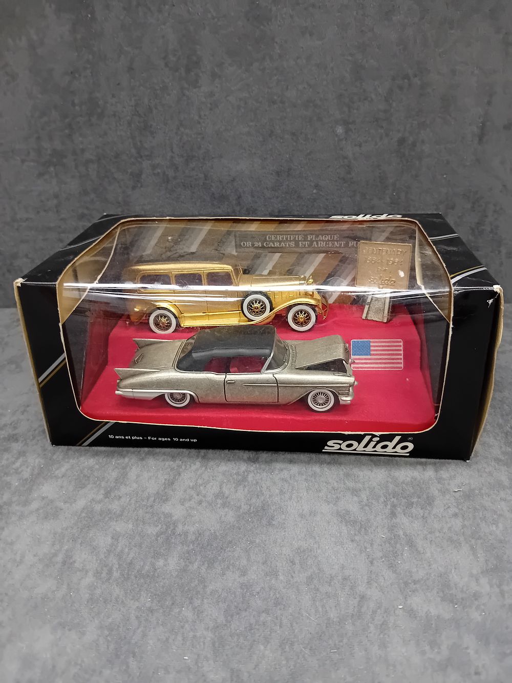 Lot 392: 1884-984 Solido Prestige collection Cadillac and Rolls-Royce 