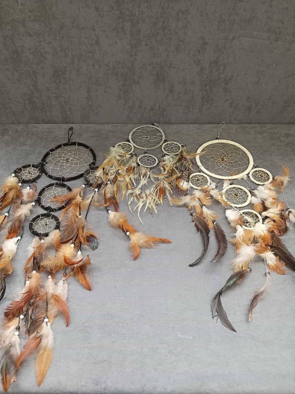 Lot 1032: Lot of 3 native Indian dream catchers as...