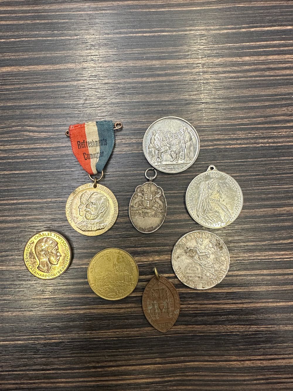 Lot 743: Mixed lot of medals, Coins, Tokens as pictured