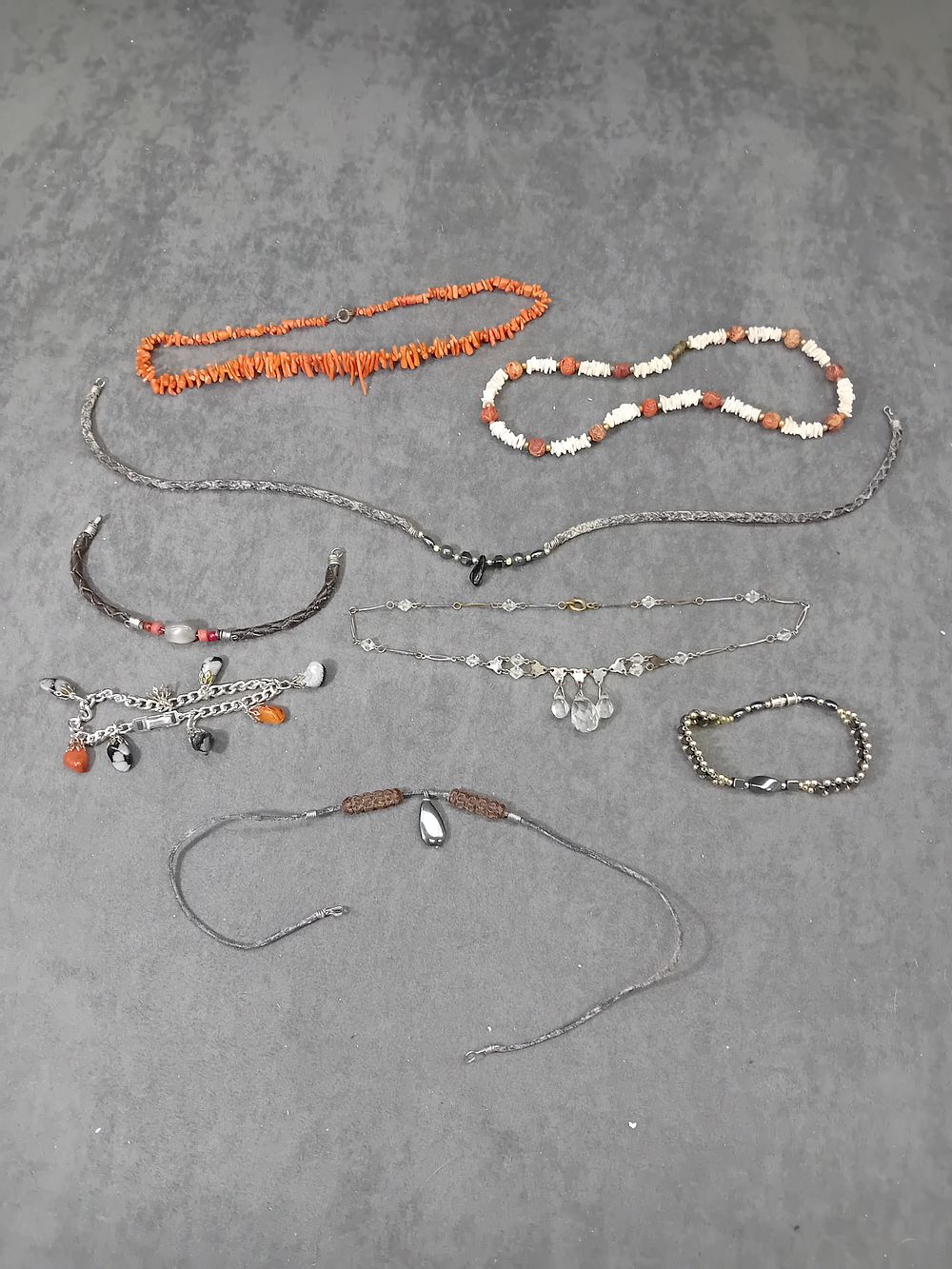 Lot 571: Mixed Lot of dress Jewelry Bracelets and necklaces...