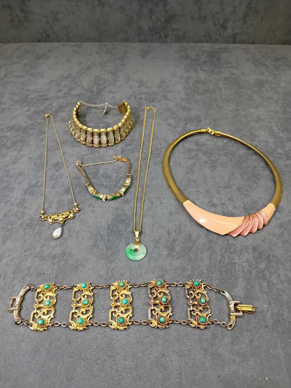 Lot 553: Mixed lot of gold coloured Dress Jewelry with...