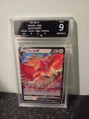 HO-OH V 140/195 2022 Silver Tempest mint grade 9 
Graded by Get Graded 00624214