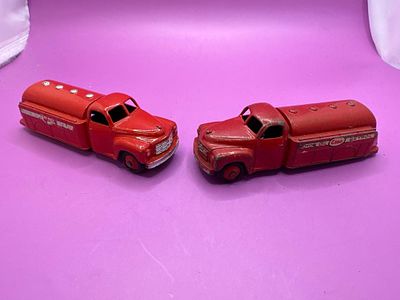 2 Dinky Toys Unboxed Esso Fuel Lorries In Red.