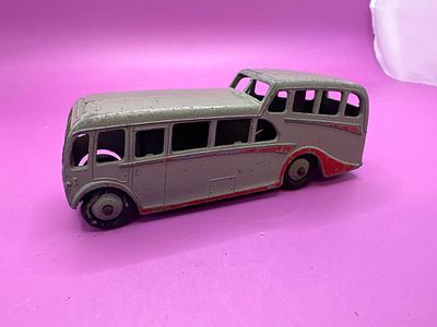 Dinky Toys Unboxed Observation Coach In Grey And Red.