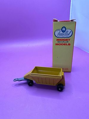 Fun Ho Midget Scale Models No 52 Tractor Sand Trailer In Yellow And Grey Mib