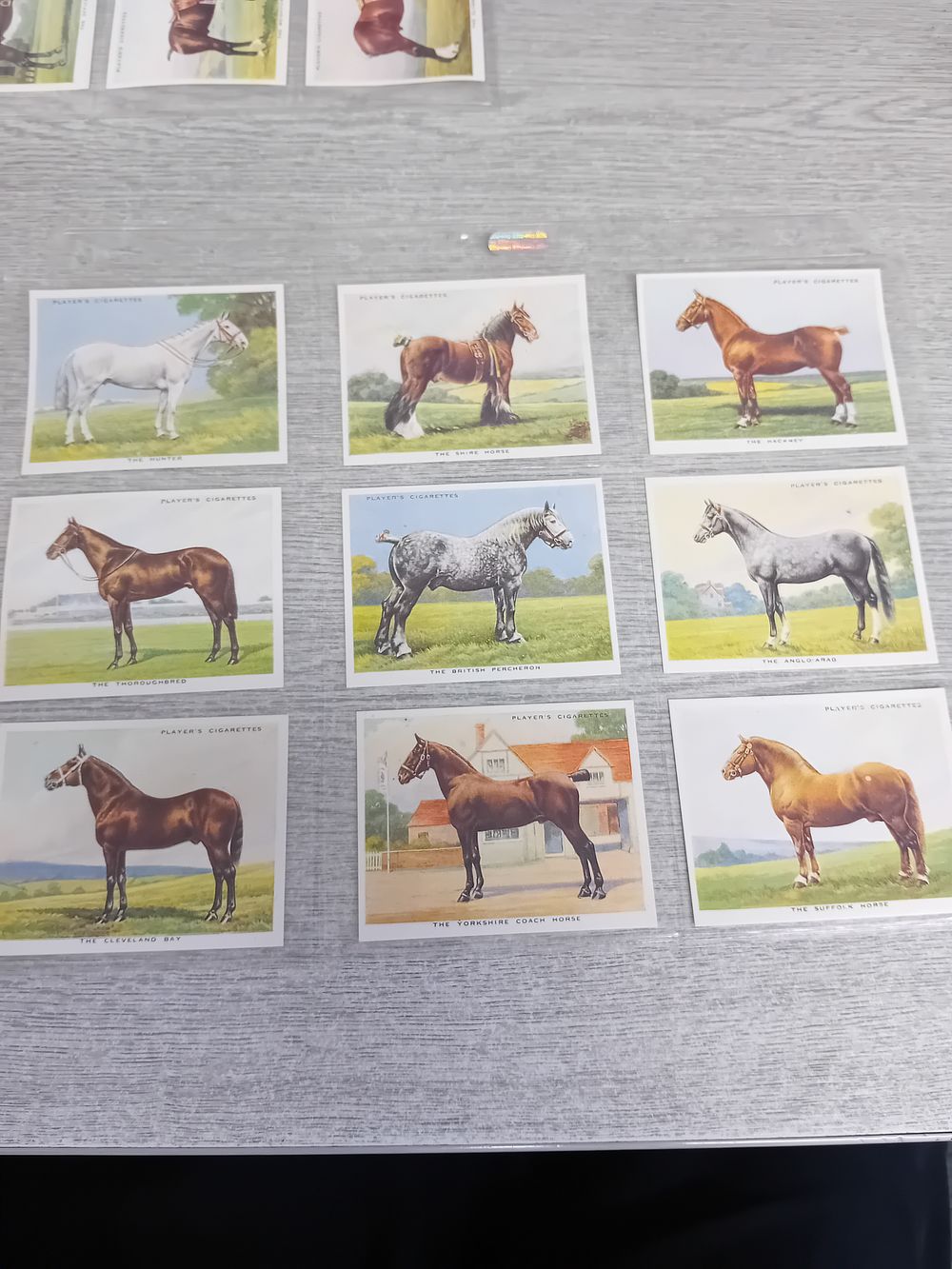Lot 296: Players Cigarette cards Types of race horses there...