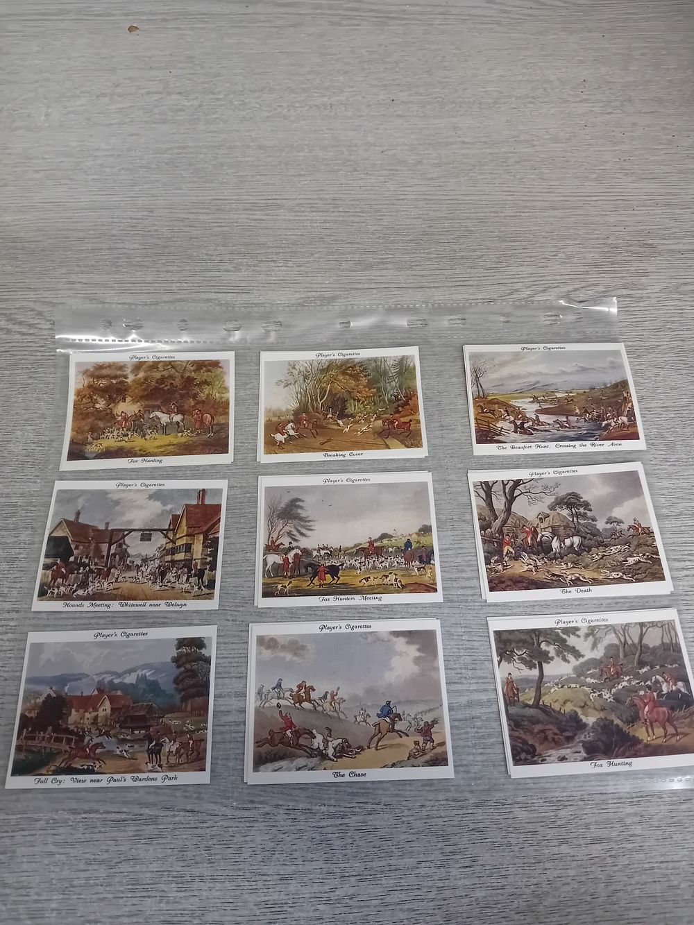 Lot 295: Players Cigarette cards Old hunting prints series there...