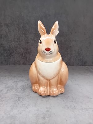 Porcelain rabbit jar wildlife collection by the boots company