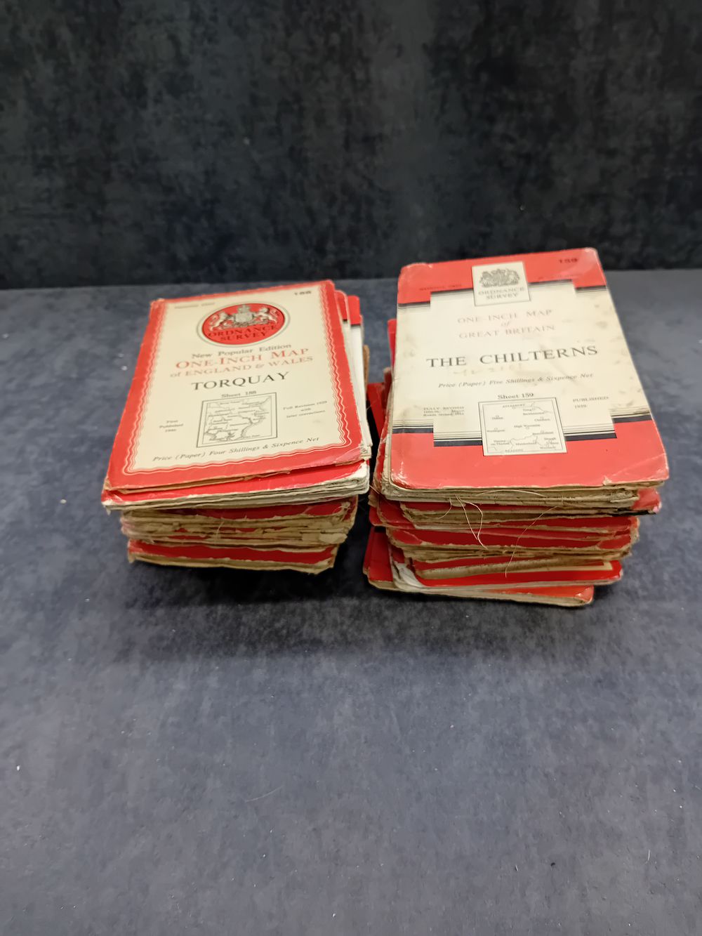 Lot 334: Ordnance survey maps dating from 1940s there are...