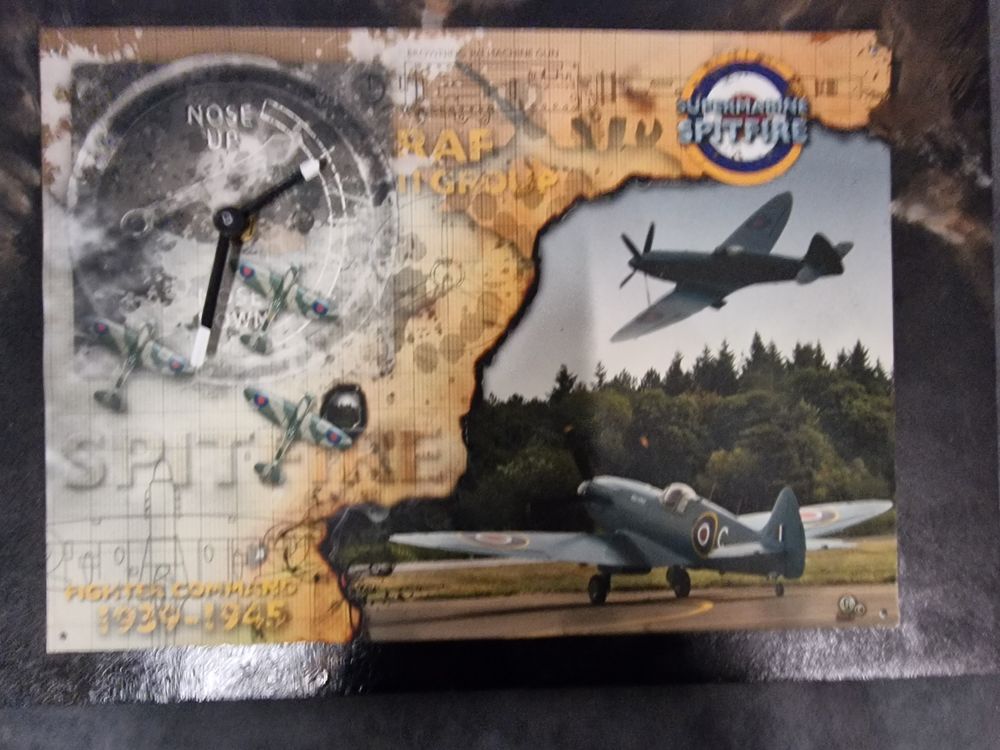Lot 201: Supermarine Spitfire (Map Version) Tile Clock. The Photo...