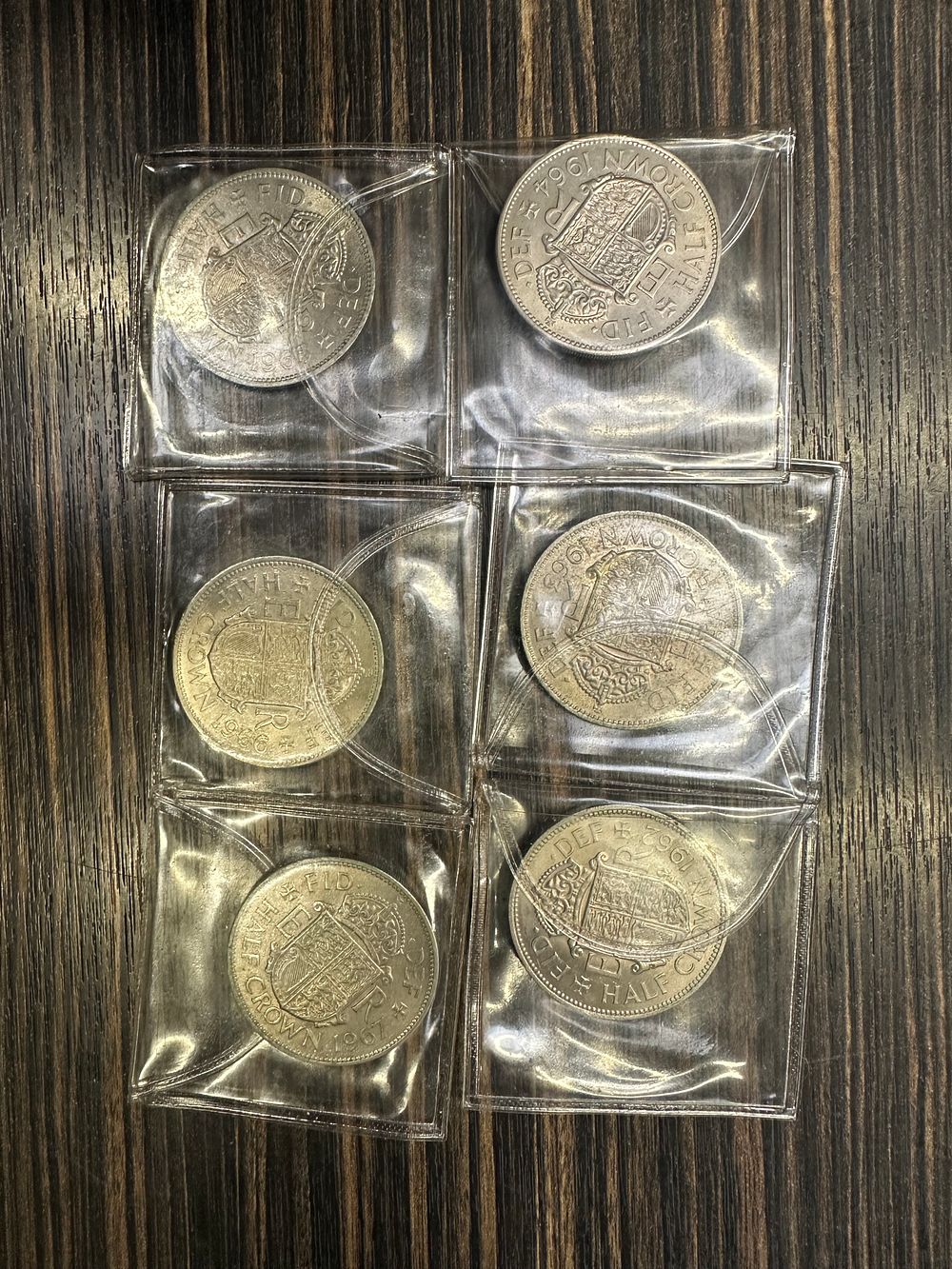 Lot 248: 6 x UNC Half Crowns 1962 - 1967