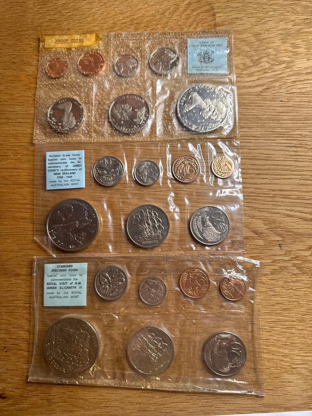 Lot 274: 3 X New Zealand Proof Coin Sets Still...