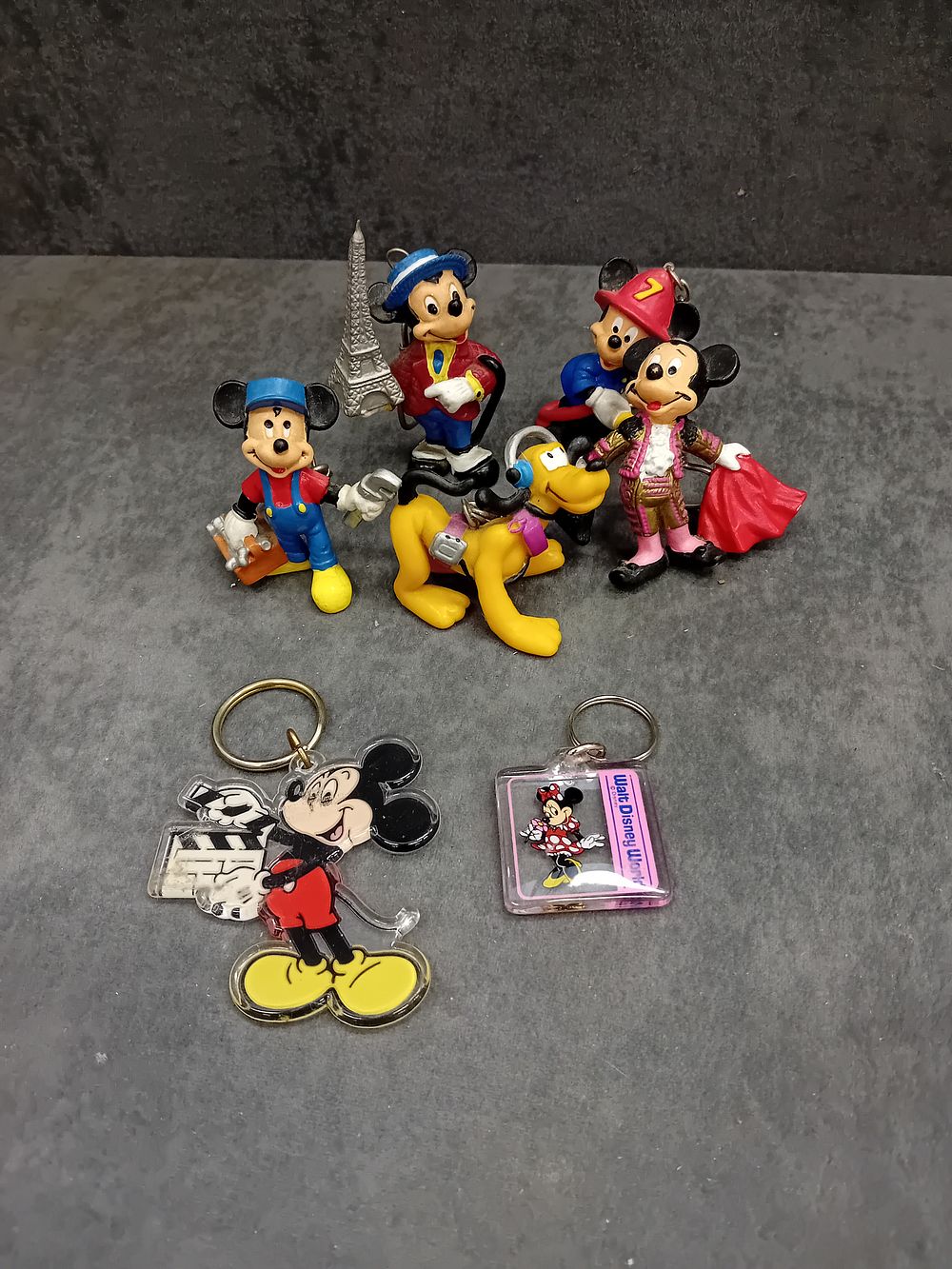Lot 350: Disney Mickey Mouse Figurines and Keychains Lot