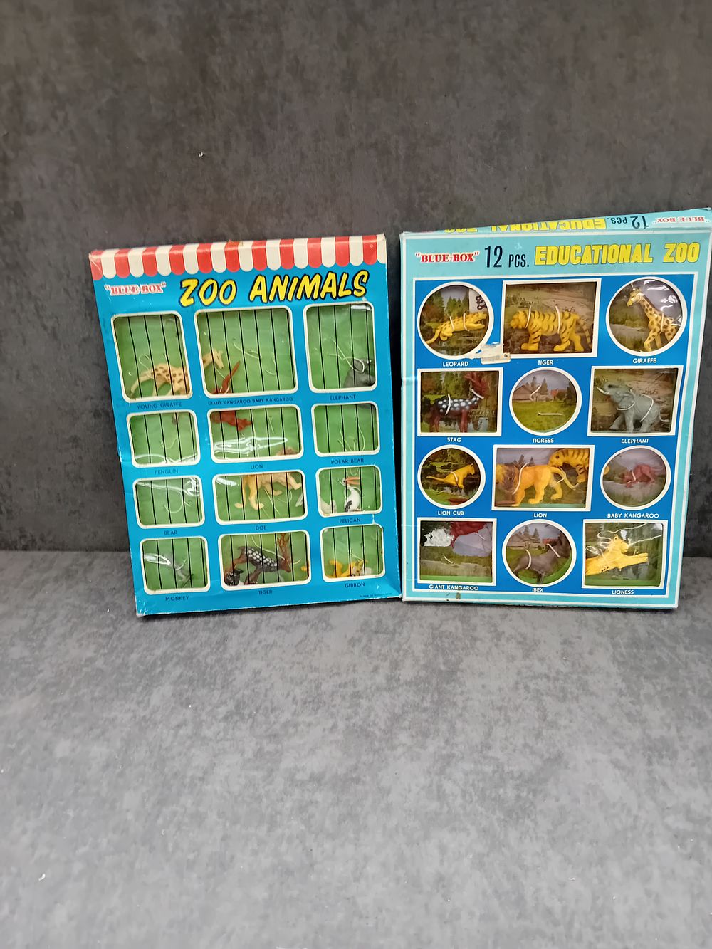 Lot 356: Two boxed sets of Blue-Box Zoo Animal figurines,...