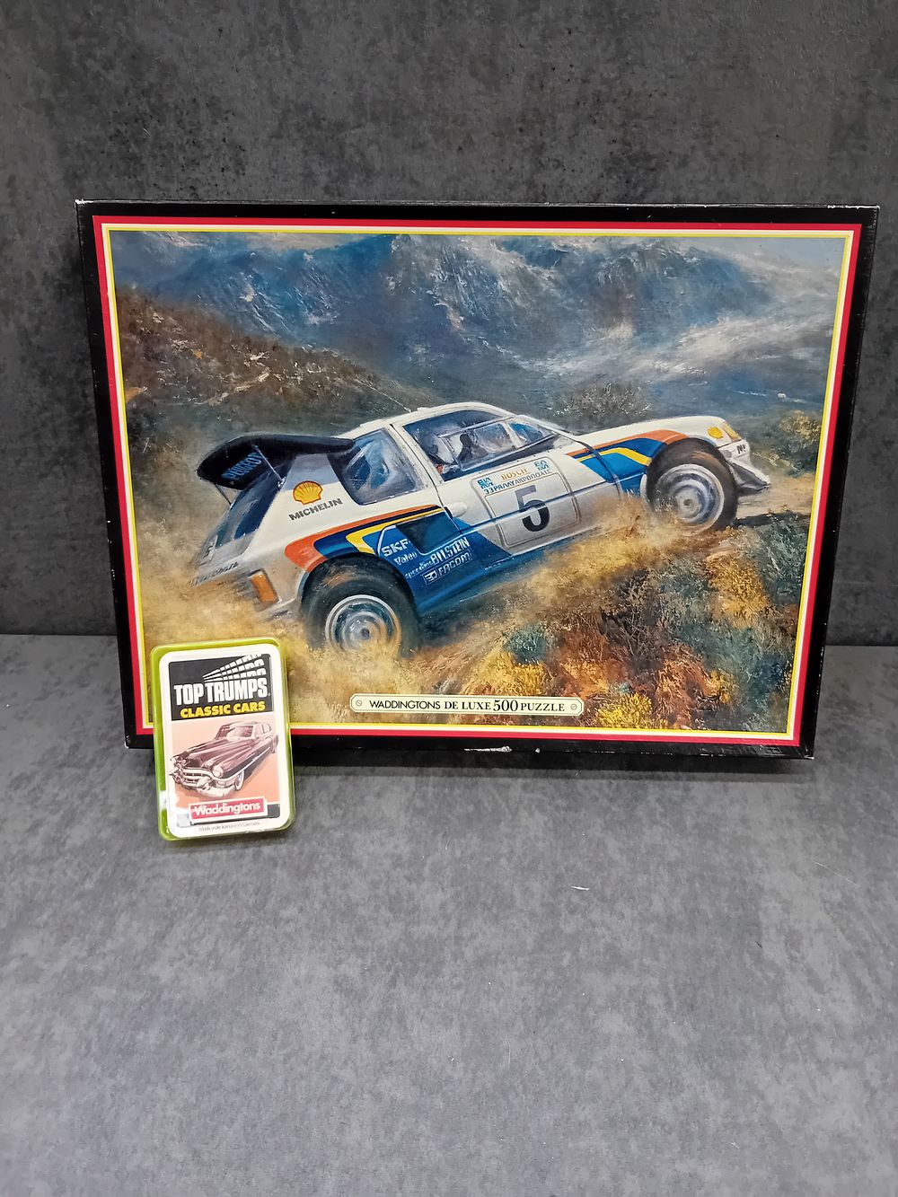 Lot 357: Waddington's Rally puzzle and top trumps classic cars