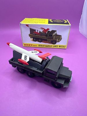 French Military Dinky 816 Berliet Gazelle Missile Launcher 1969 - 71 mint model in great box.