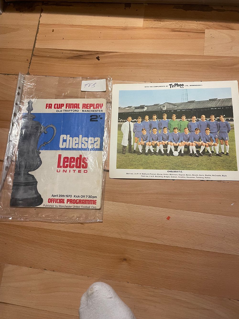 Lot 799: Chelsea match program and a picture of the team