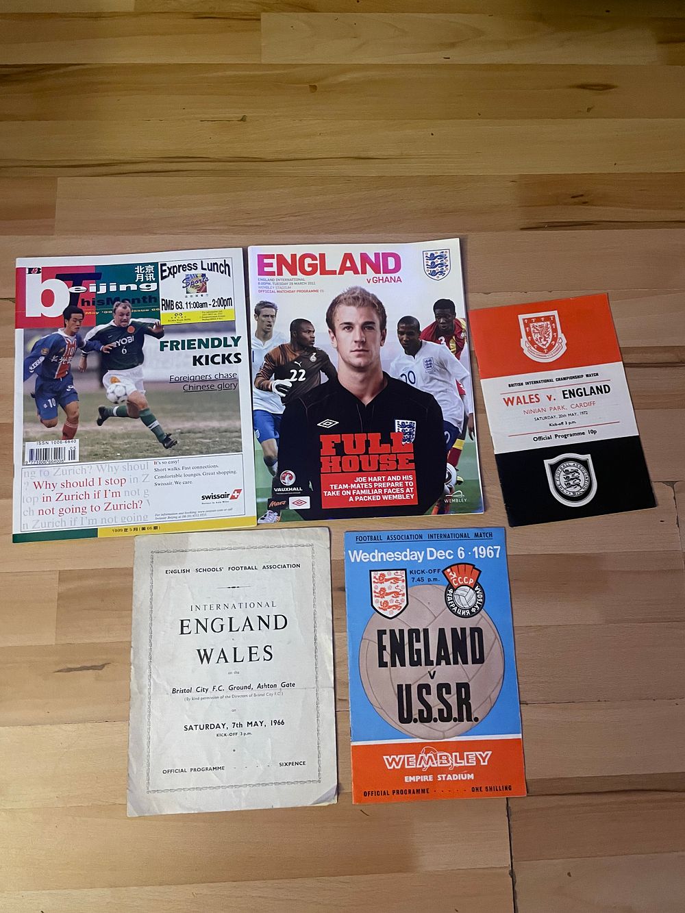 Lot 792: England match day programmes 
