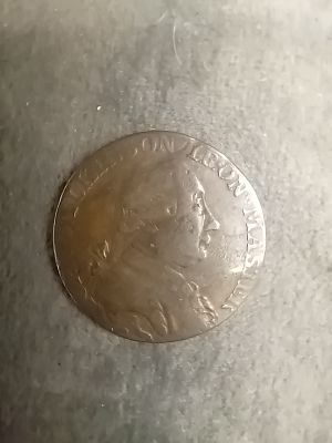 1970 John Wilkinson Half Penny little worn with slight bend