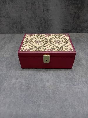 Vintage Tapestry-Lid Jewelry/Trinket Box 
• A charming vintage jewelry box with a decorative 