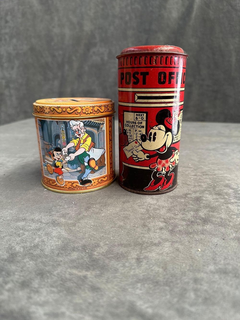 Lot 606: 2 Walt Disney money tins