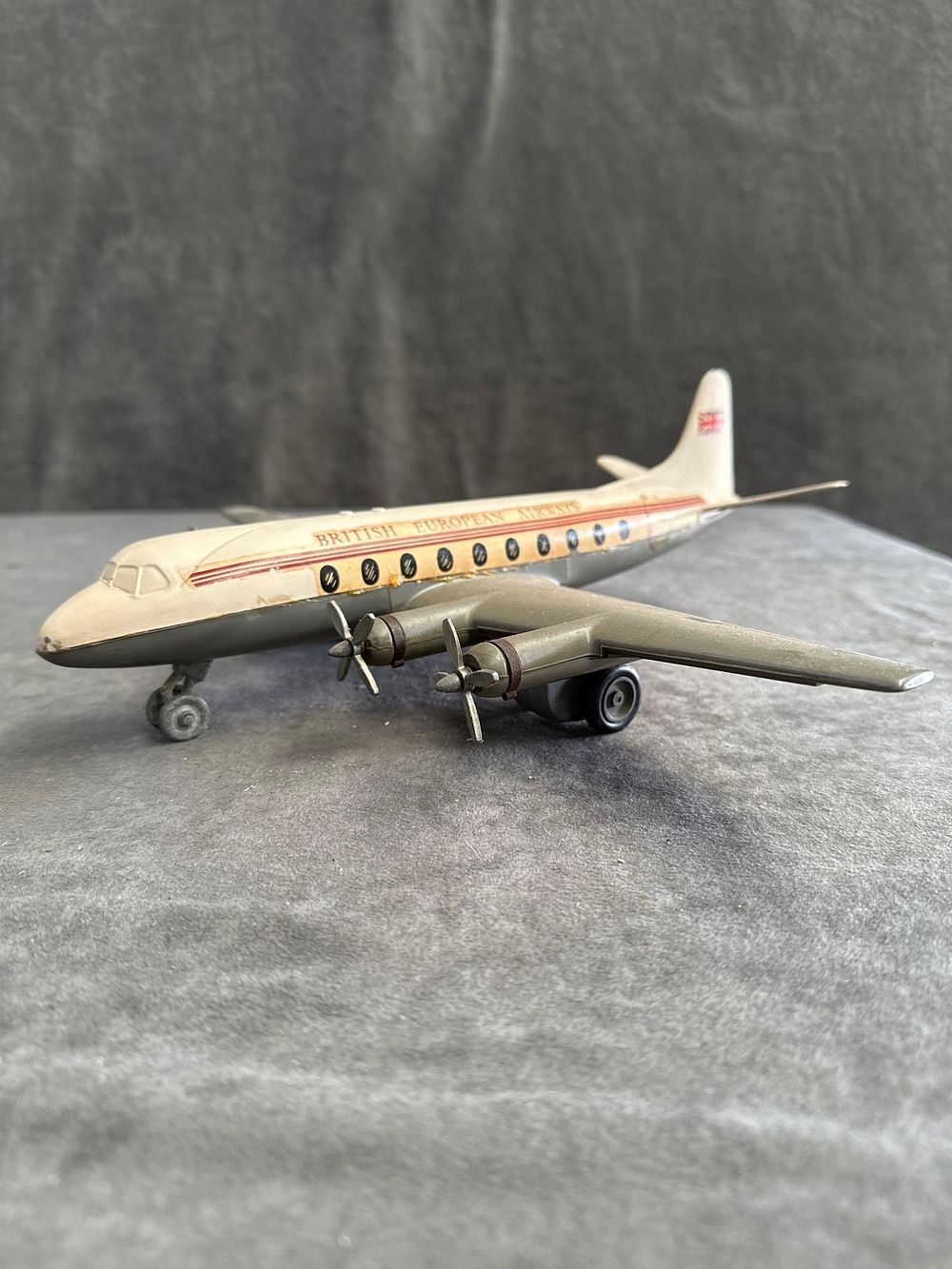 Lot 607: Plastic British European Airways plane
