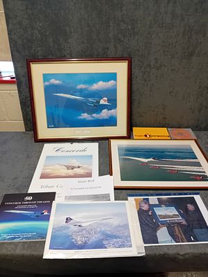 Large Mixed Lot of Concorde Memorabilia including Framed Prints a calendar and other items as 