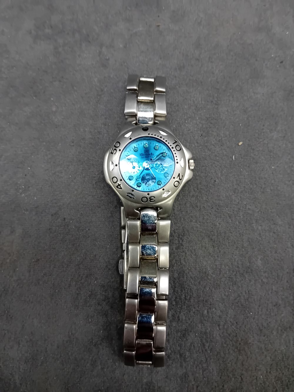 Lot 313: Ricardo Quartz Blue stone faced watch as pictured 