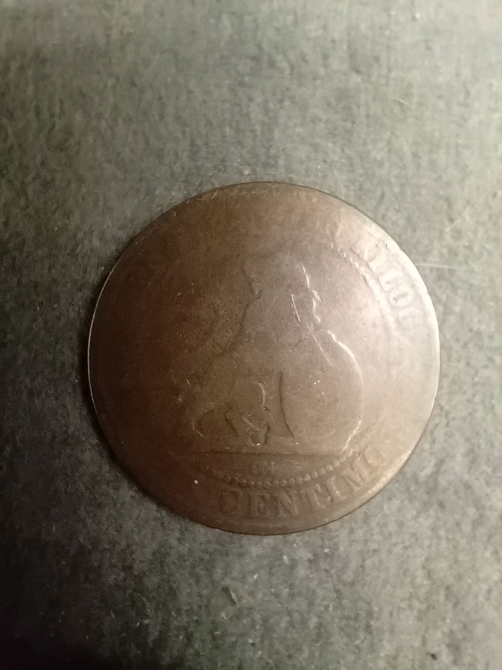Lot 195: 1870 Diec Grkmos 10 Centimos Spanish coin 