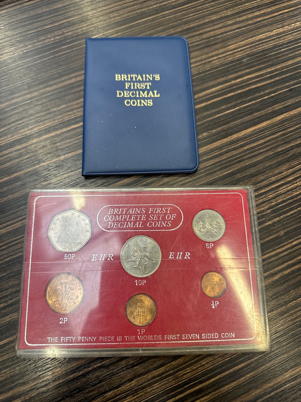 Lot 224: 2 sets of Britain’s first Decimal coins as...