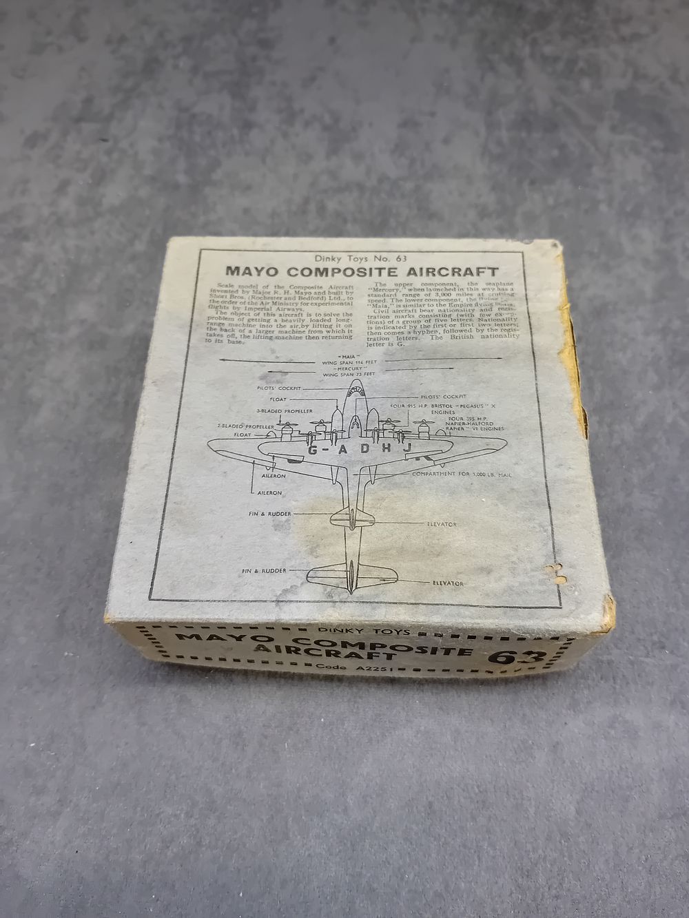 Lot 410: VERY RARE Dinky no 63 Mayo Composite Aircraft...