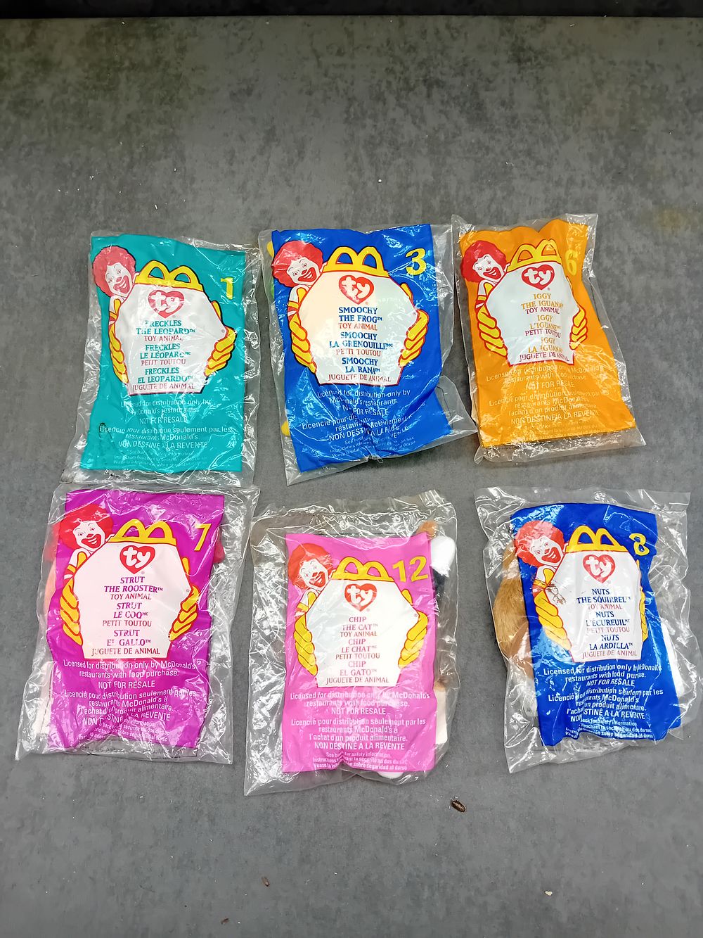 Lot 255: Mixed lot of 6 McDonald's TY toys as...
