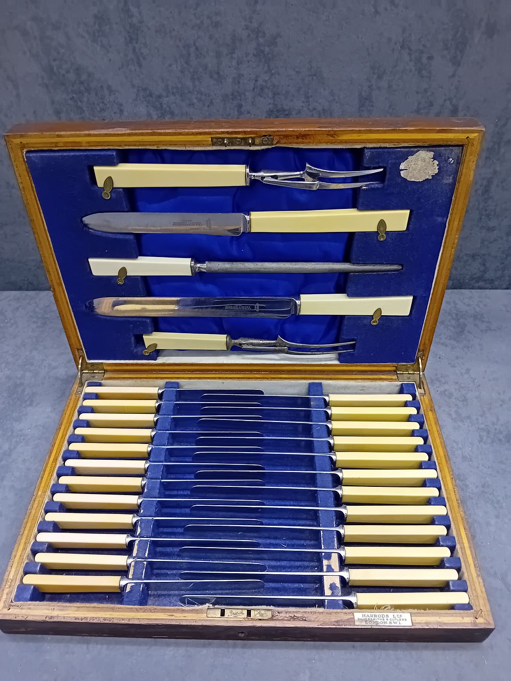 Lot 394: Knife Set - Harrods LTD made by firth...