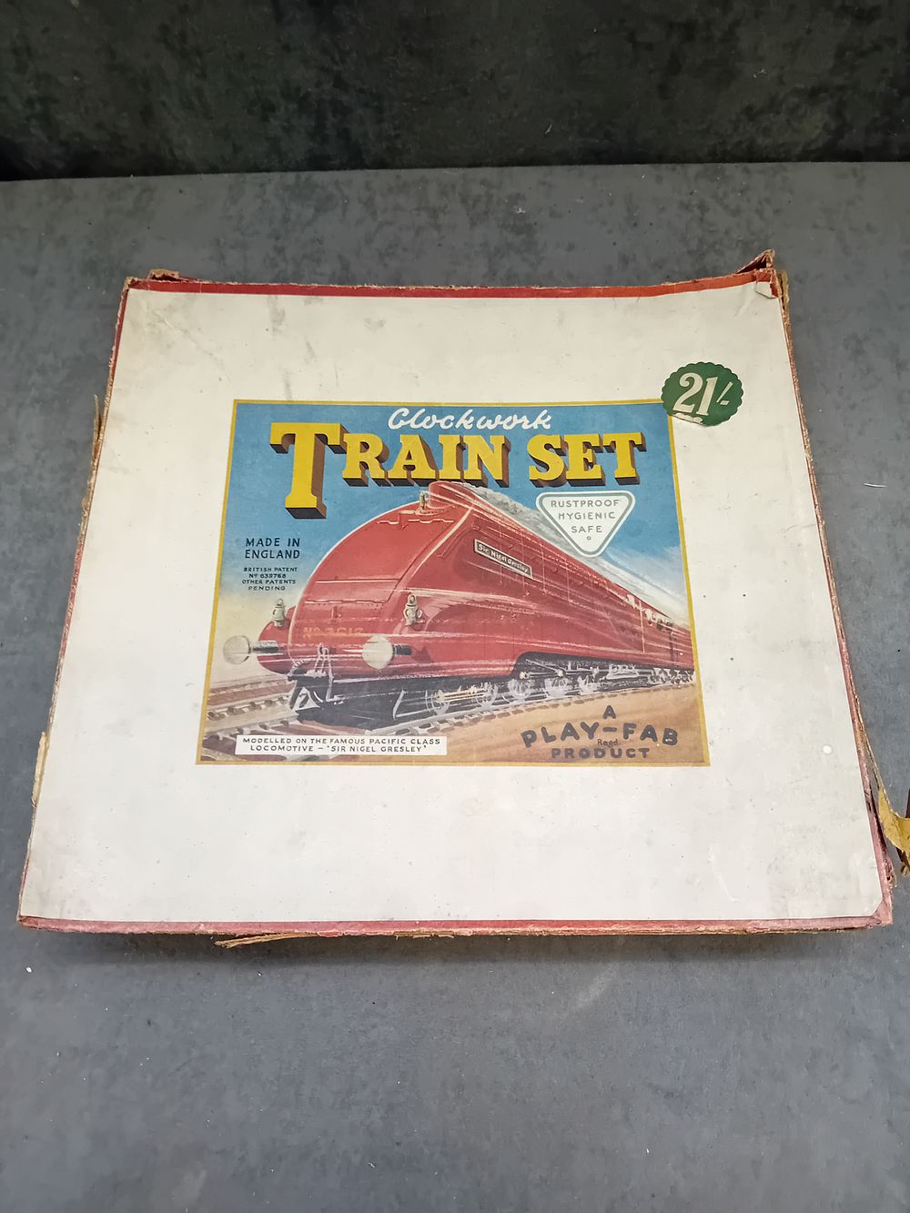 Lot 484: Rare plastic play fab Train set made in...