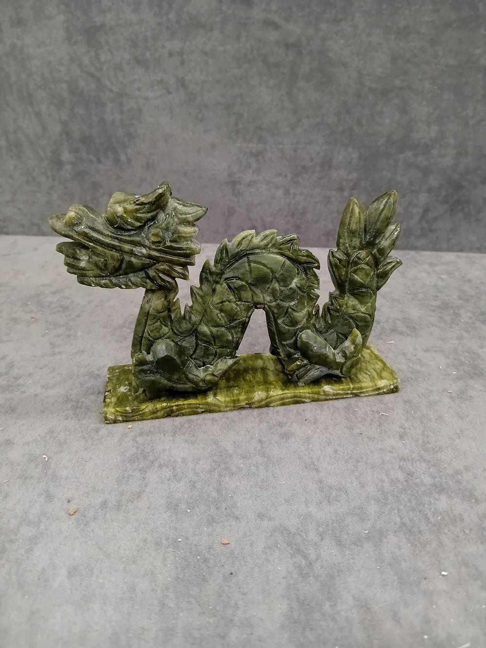 Lot 333: Feng Shui Ornaments Chinese Zodiac Jadeite Dragon Statue