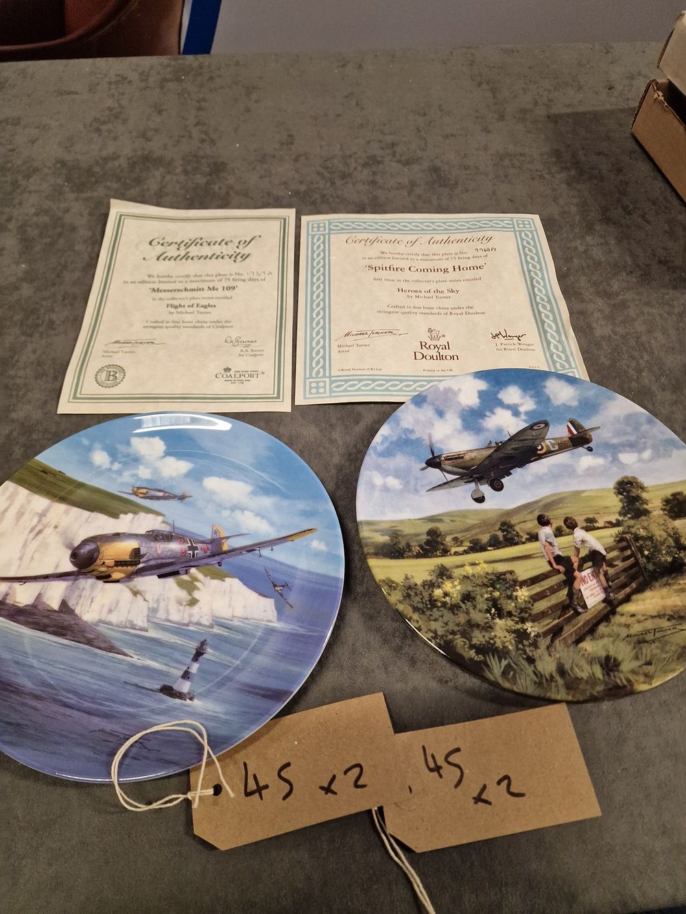 Lot 180: 2X Michael Turner Limited Edition Fine Porcelain Commemorative...