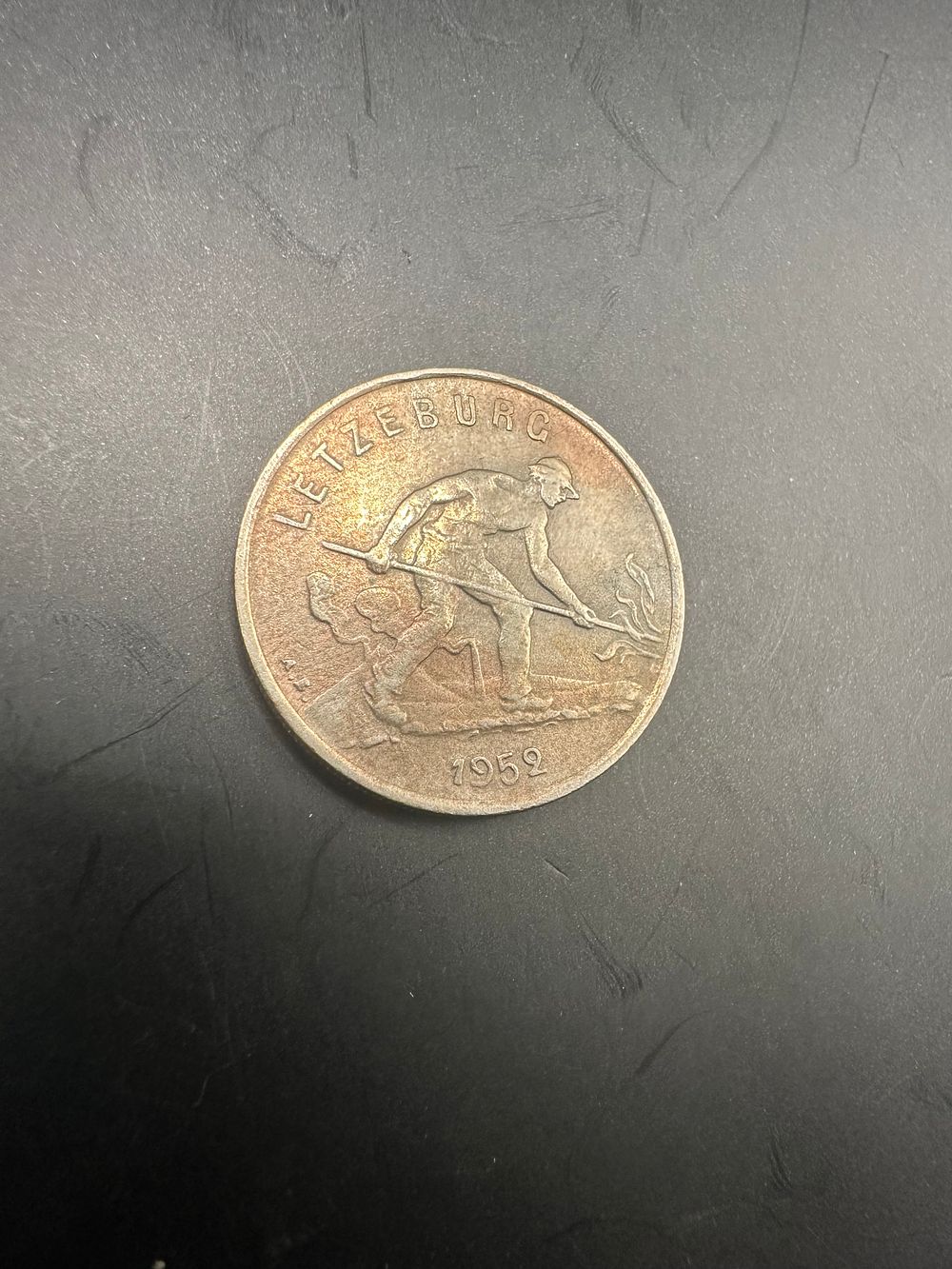 Lot 271: An old rare 1 Letzeburg 1952 