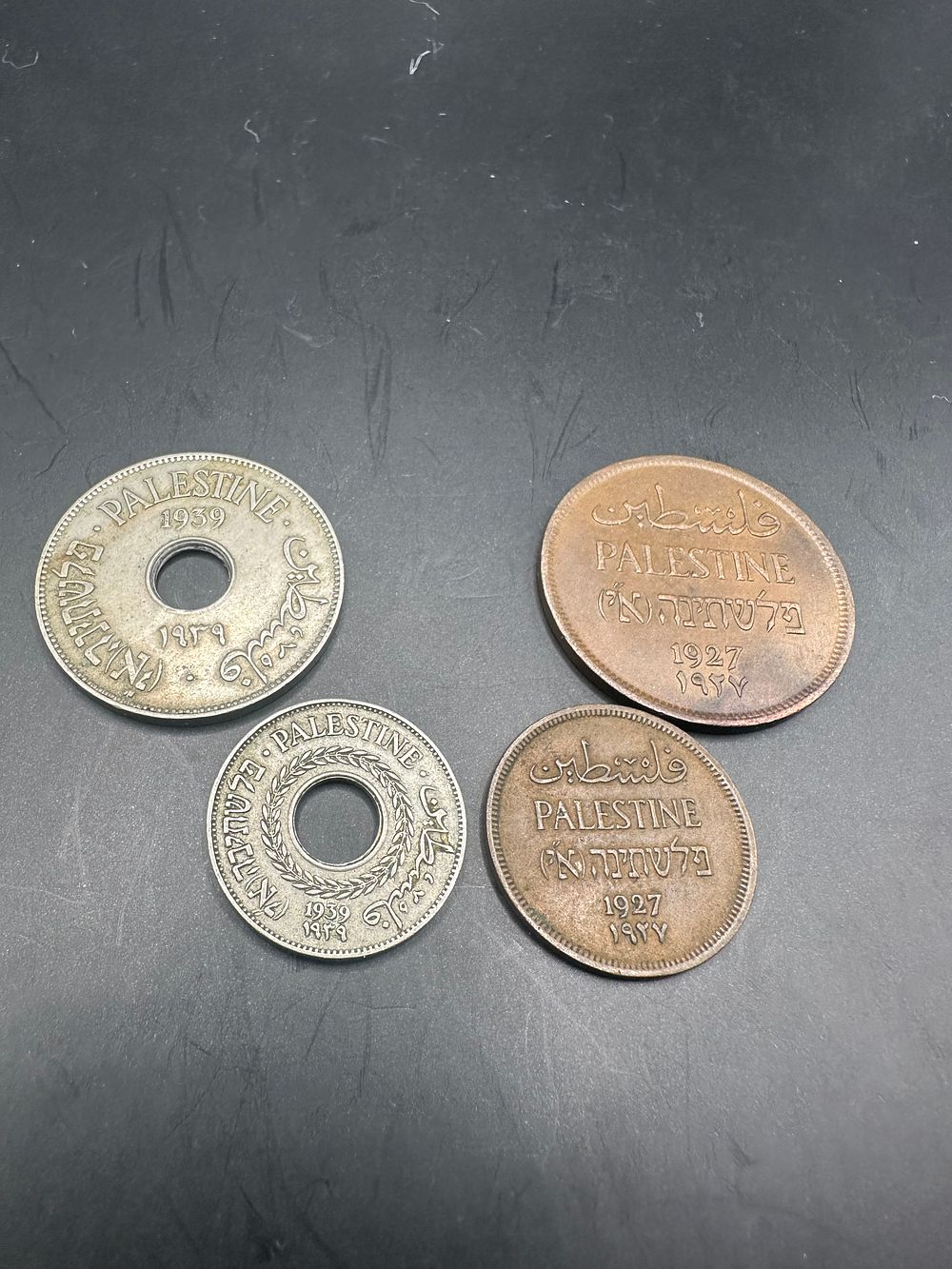 Lot 269: 4 x old Palestine coins - 1939 coins...