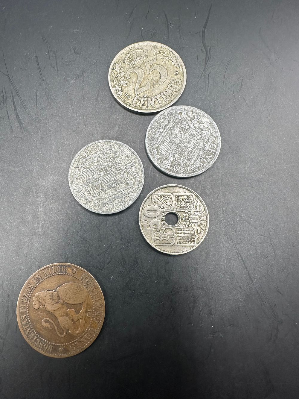Lot 250: Lot of 6 Vintage Belgian Coins – Mixed...