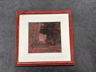 Batcombe” – Abstract Pastel Landscape 
Dimensions: 50 x 50 cm (including frame) 
Medium: 