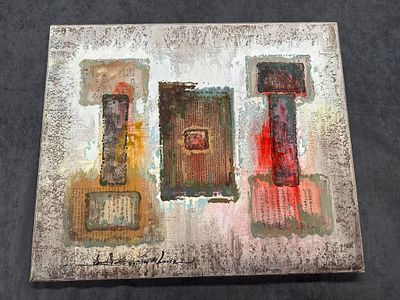 Contemporary Mixed Media on Canvas, Signed 
Dimensions: 60 x 50 cm 
Medium: Mixed media on 