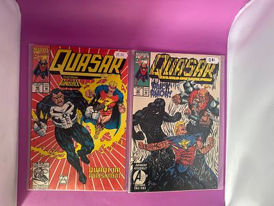 Marvel comic, Quasar issues 42 and 44 featuring the punisher